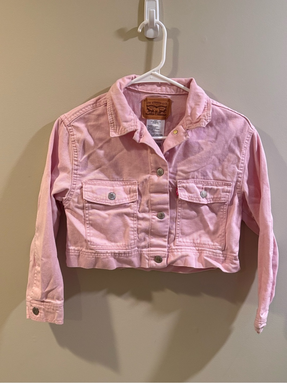 Levi's Light Pink Girls' Cropped Denim Jacket
